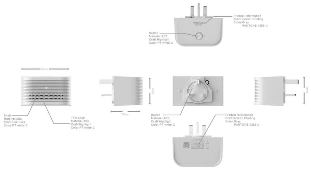 DSGW-070 Smart Plug and Play Gateway Specification (BLE/ZigBee/Z-Wave to Wi-Fi) 3 dsgw 070 drawing